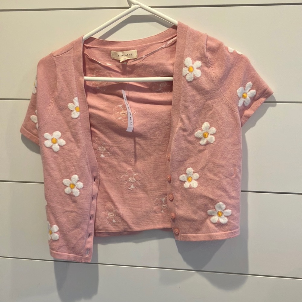 NEVER WORN pacsun flower cardigan